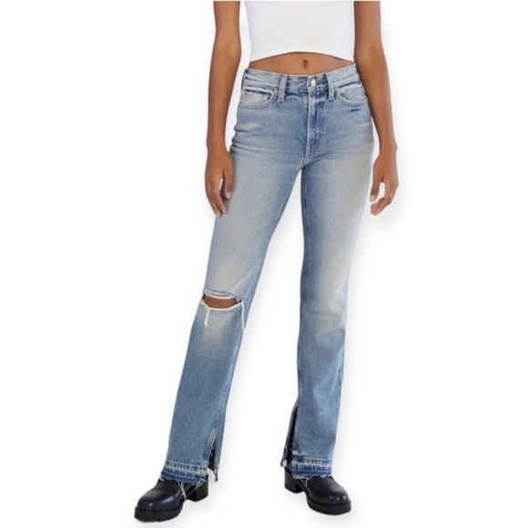 BDG Sz 4 (27) Urban Outfitters Bootcut Release Split Hem Jeans High Rise - Picture 14 of 14